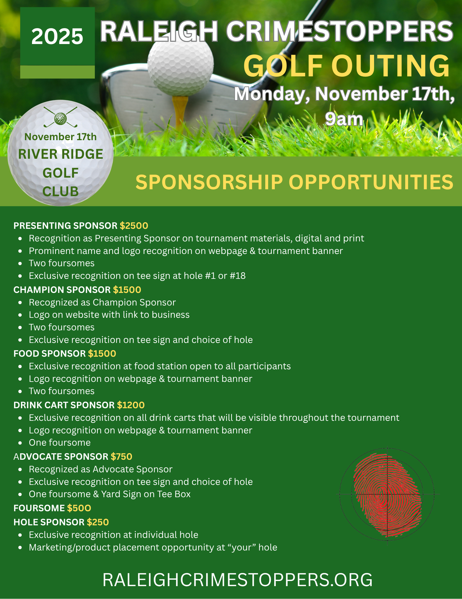 CrimeStoppers Golf Outing Fundraiser